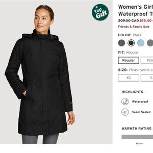 Women's Girl on the Go® Insulated Waterproof Trench Coat Never used